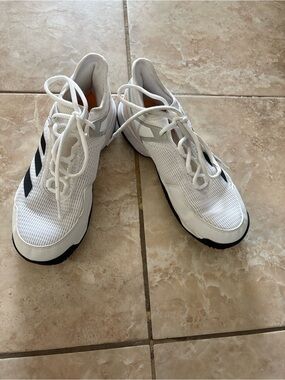 White adidas kids Athletic Lace-Up Sneakers